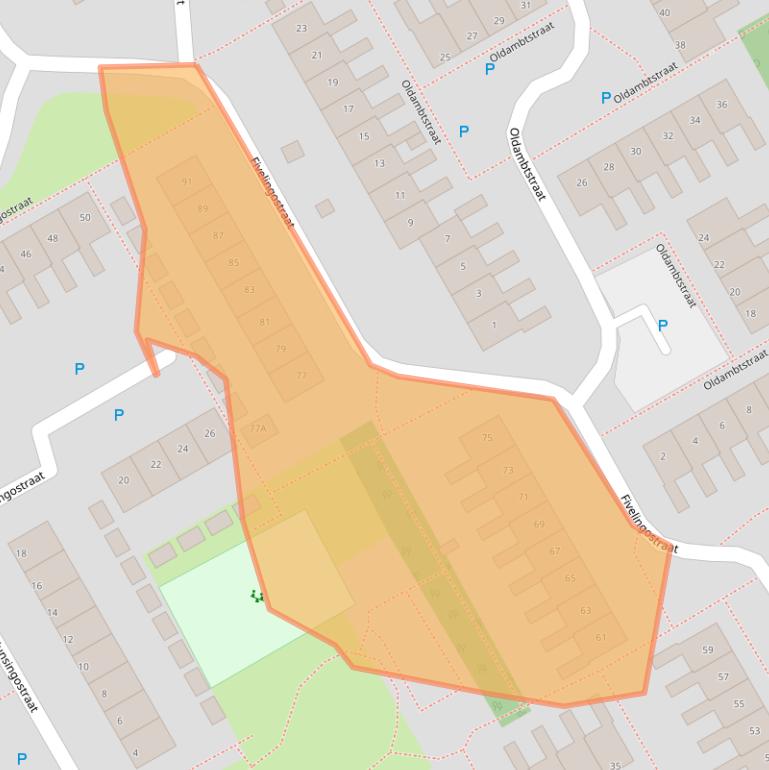 Kaart van postcodegebied 9405EC.