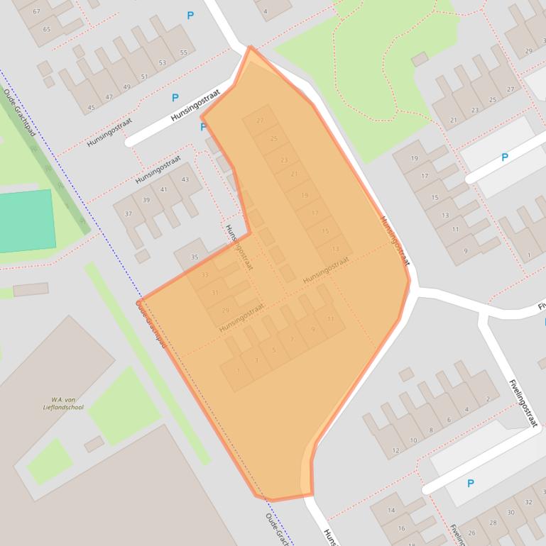 Kaart van postcodegebied 9405ER.