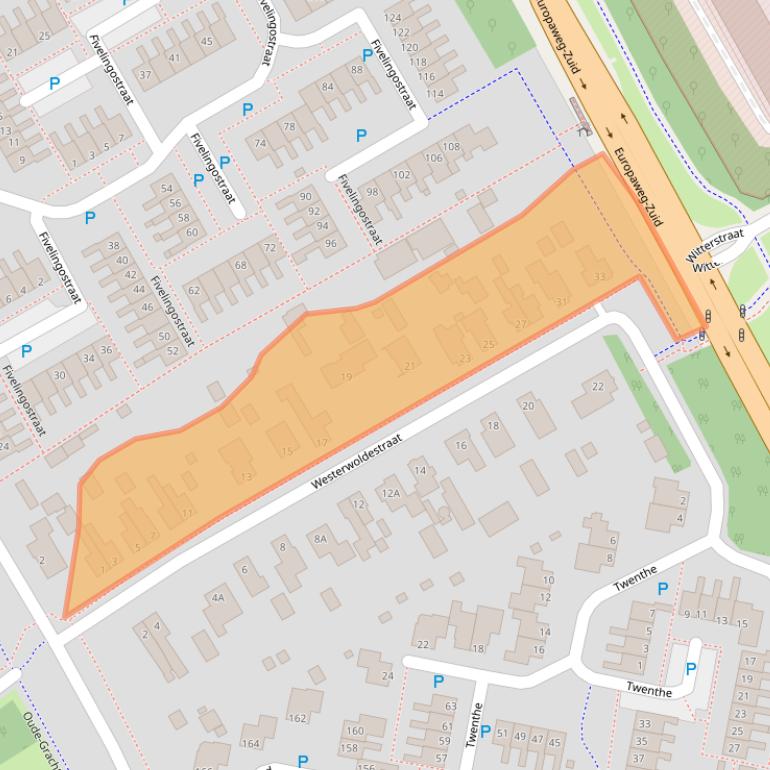Kaart van postcodegebied 9405GA.