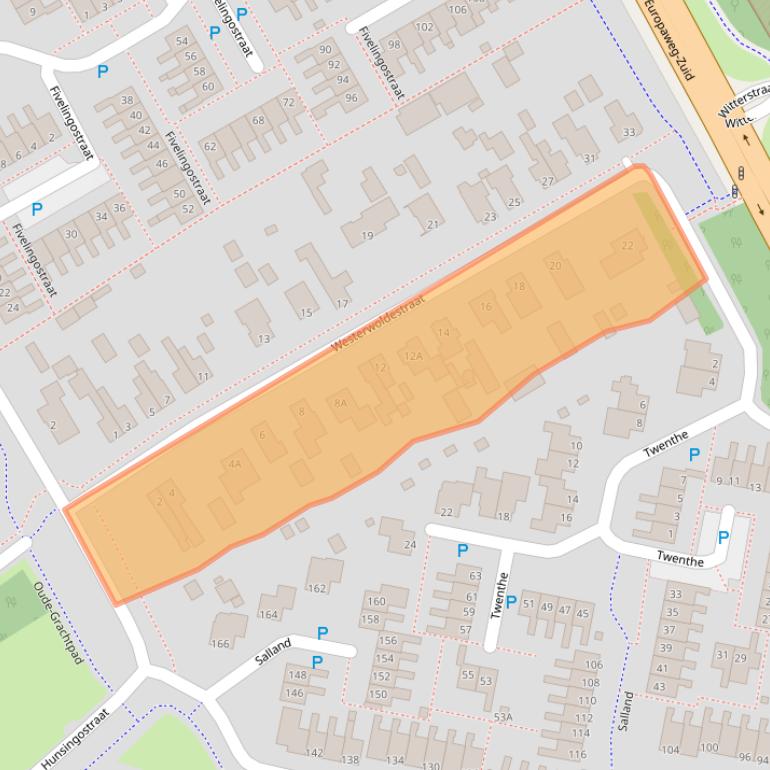 Kaart van postcodegebied 9405GB.