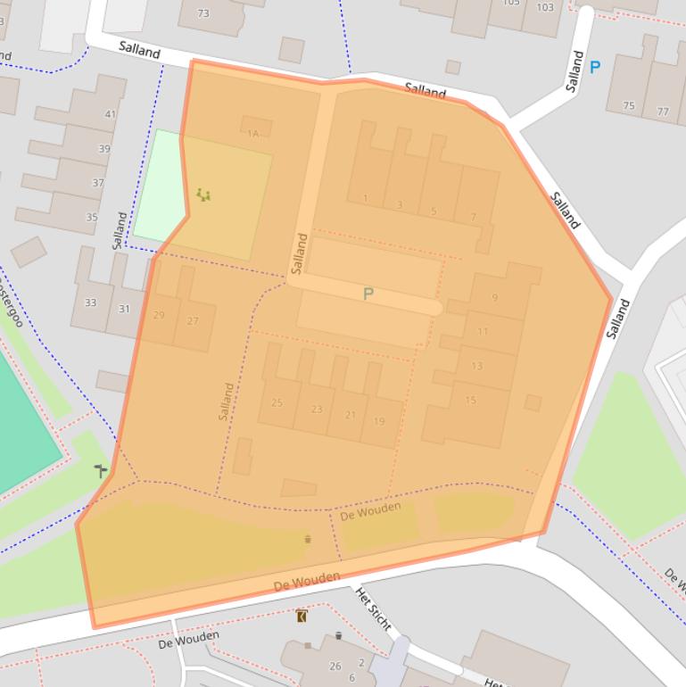 Kaart van postcodegebied 9405GC.