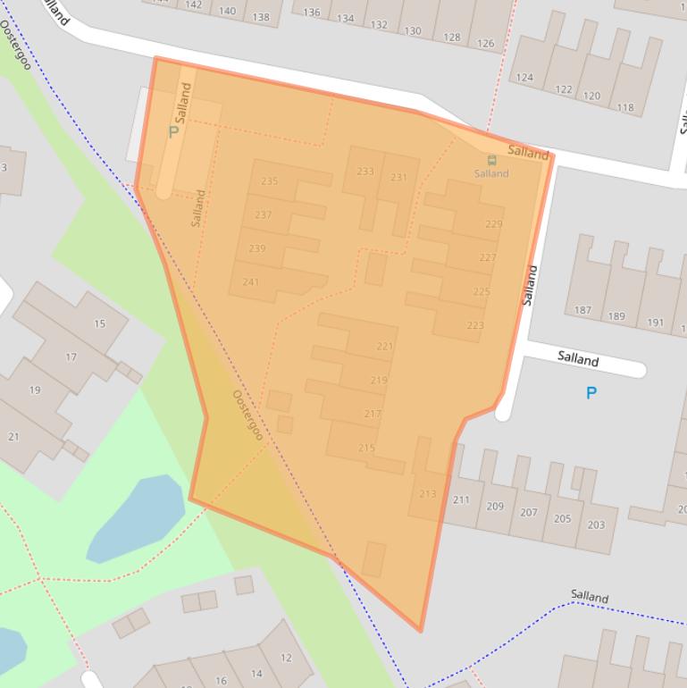 Kaart van postcodegebied 9405GL.