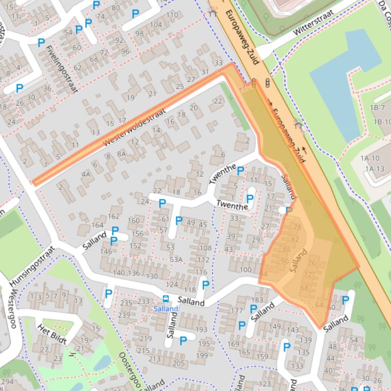 Kaart van postcodegebied 9405GP.