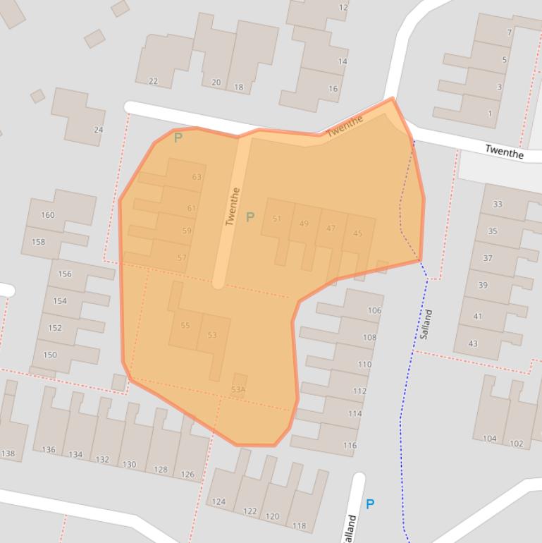 Kaart van postcodegebied 9405GW.