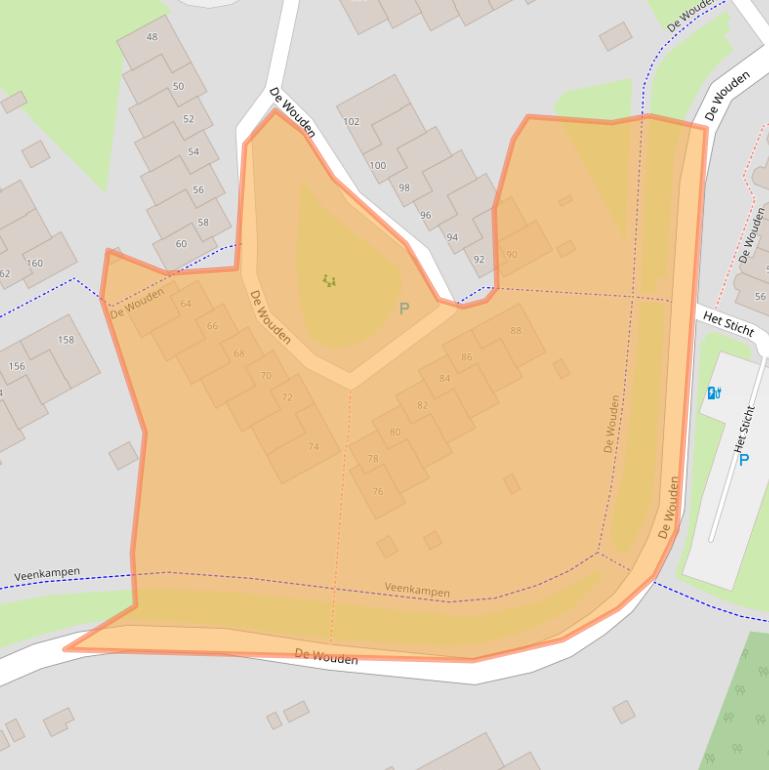 Kaart van postcodegebied 9405HL.