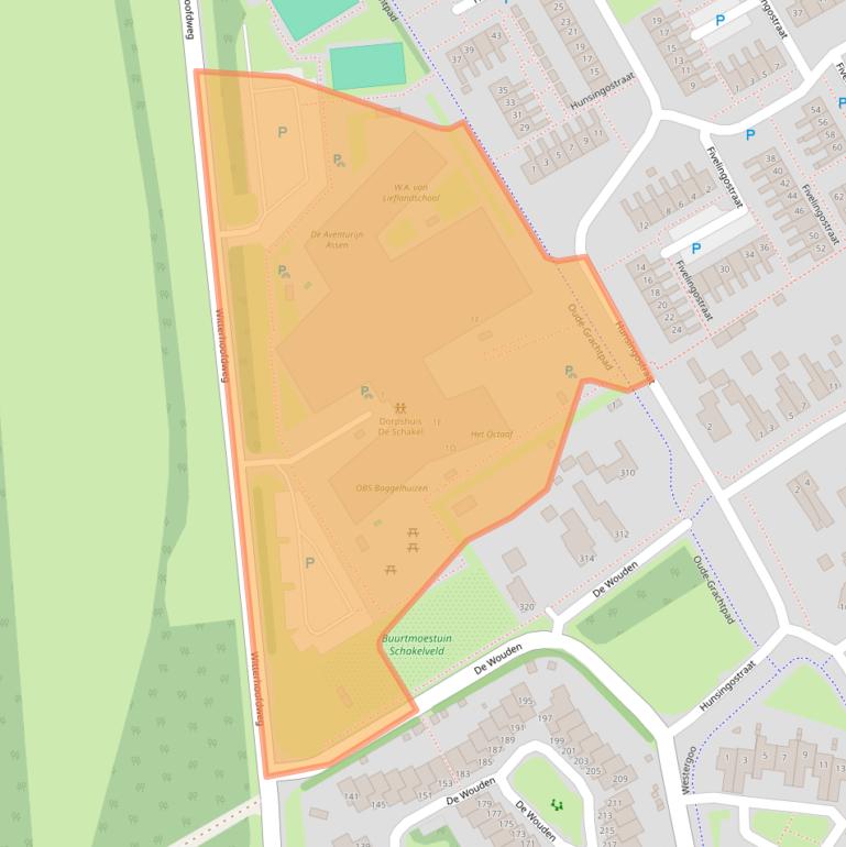 Kaart van postcodegebied 9405HX.