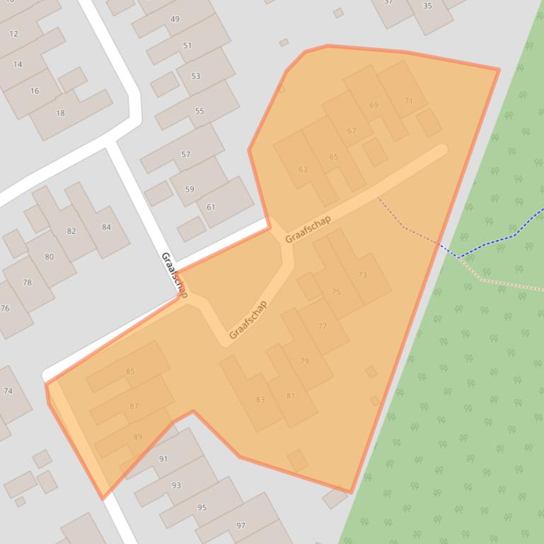 Kaart van postcodegebied 9405JC.