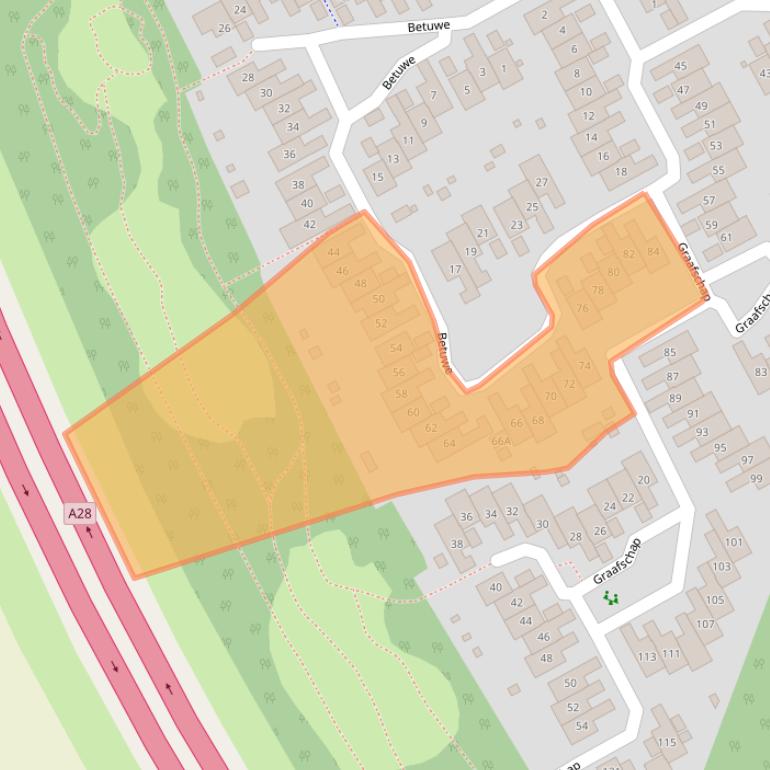 Kaart van postcodegebied 9405JK.