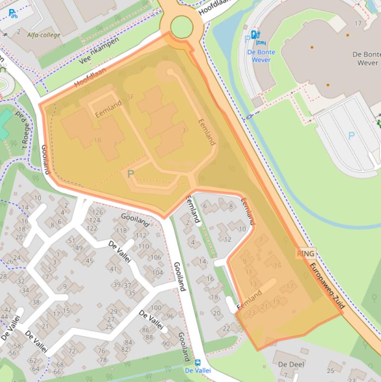 Kaart van postcodegebied 9405KD.