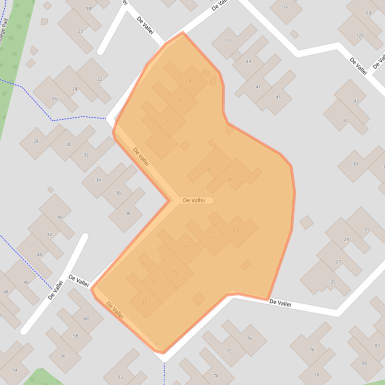 Kaart van postcodegebied 9405KG.