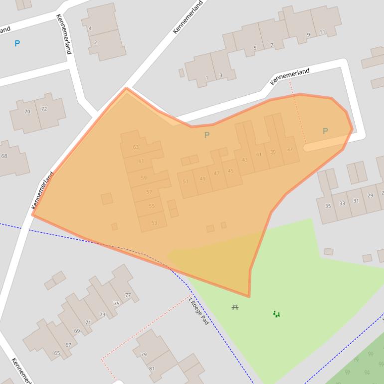 Kaart van postcodegebied 9405LB.