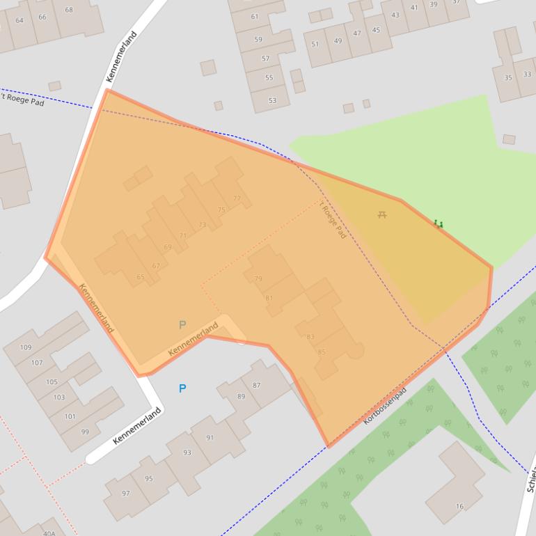 Kaart van postcodegebied 9405LC.