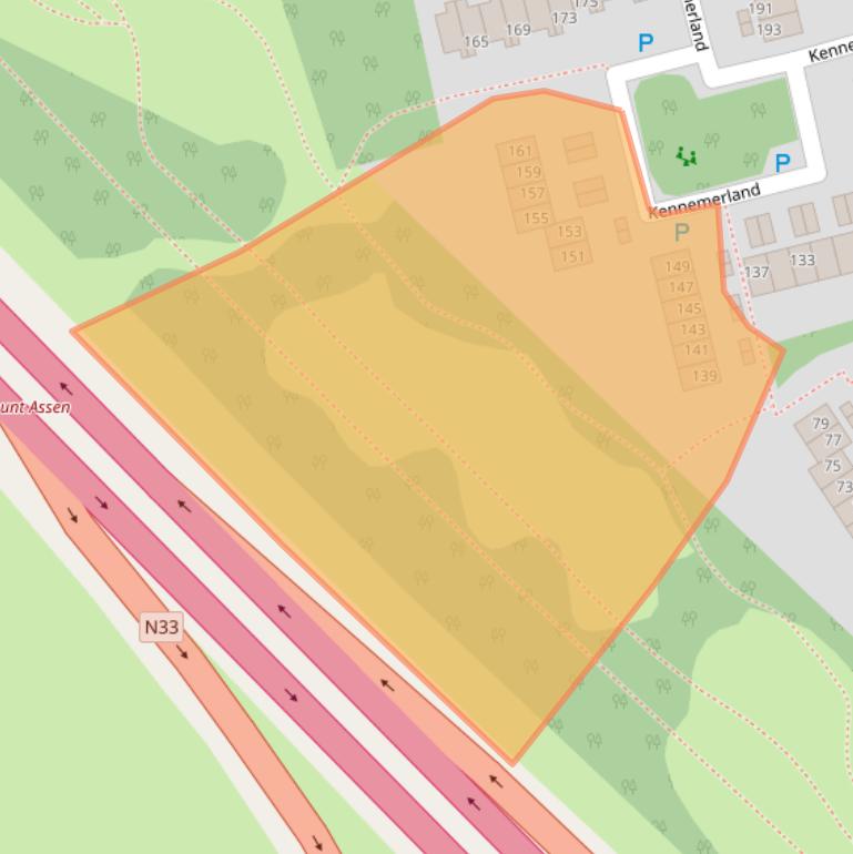 Kaart van postcodegebied 9405LG.