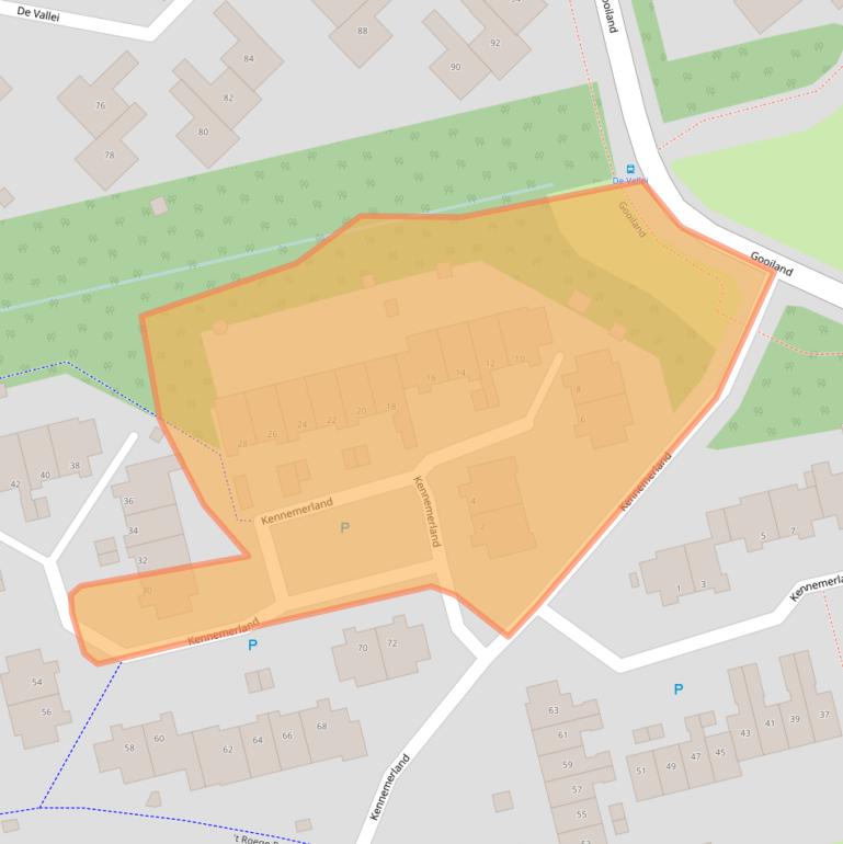 Kaart van postcodegebied 9405LJ.