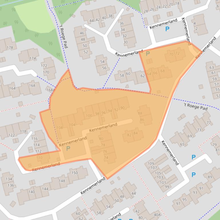 Kaart van postcodegebied 9405LL.