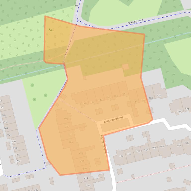 Kaart van postcodegebied 9405LP.