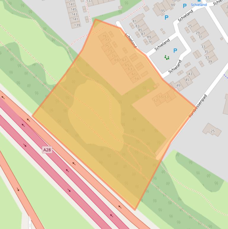 Kaart van postcodegebied 9405NC.