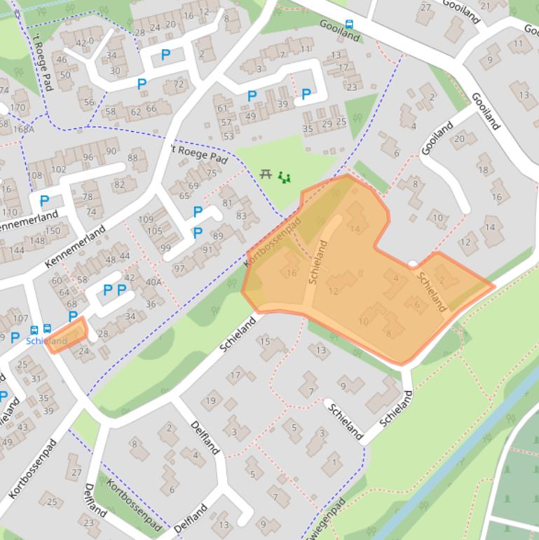 Kaart van postcodegebied 9405NE.