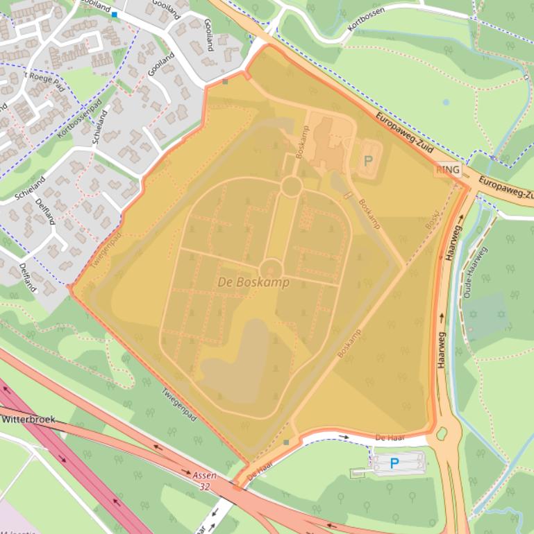 Kaart van postcodegebied 9405NN.