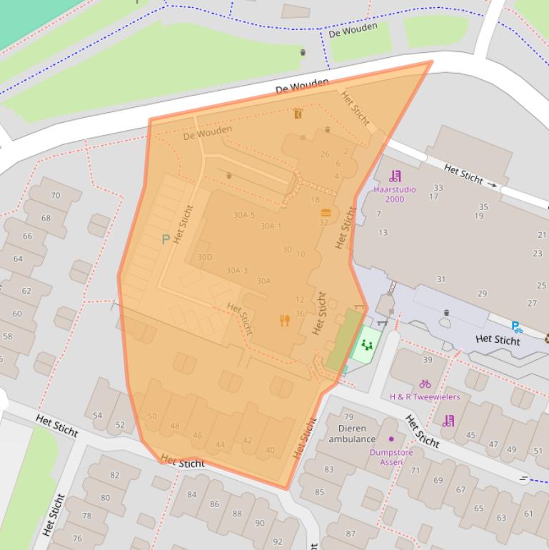 Kaart van postcodegebied 9405NP.