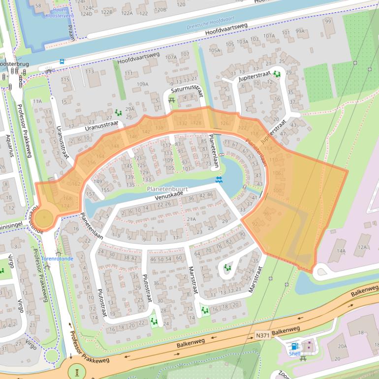Kaart van postcodegebied 9405PD.