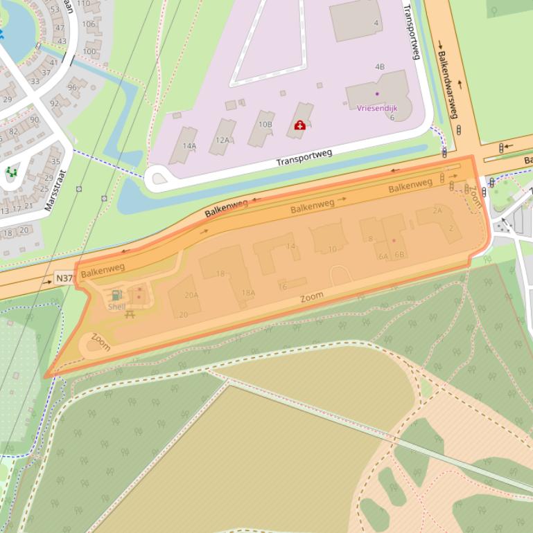 Kaart van postcodegebied 9405PS.