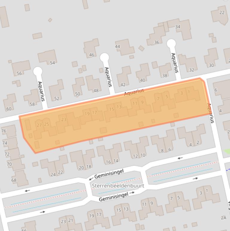 Kaart van postcodegebied 9405RB.