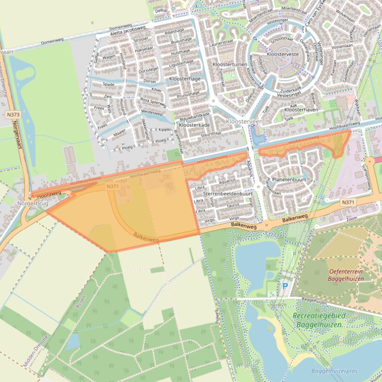 Kaart van postcodegebied 9405VC.
