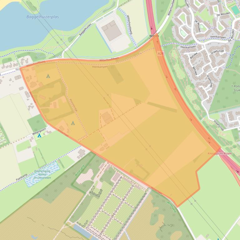 Kaart van postcodegebied 9405VJ.