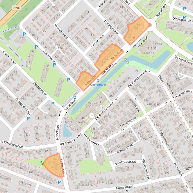 Kaart van postcodegebied 9406AM.
