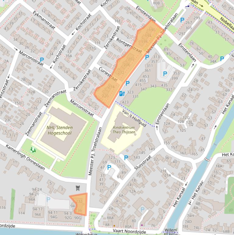 Kaart van postcodegebied 9406BE.