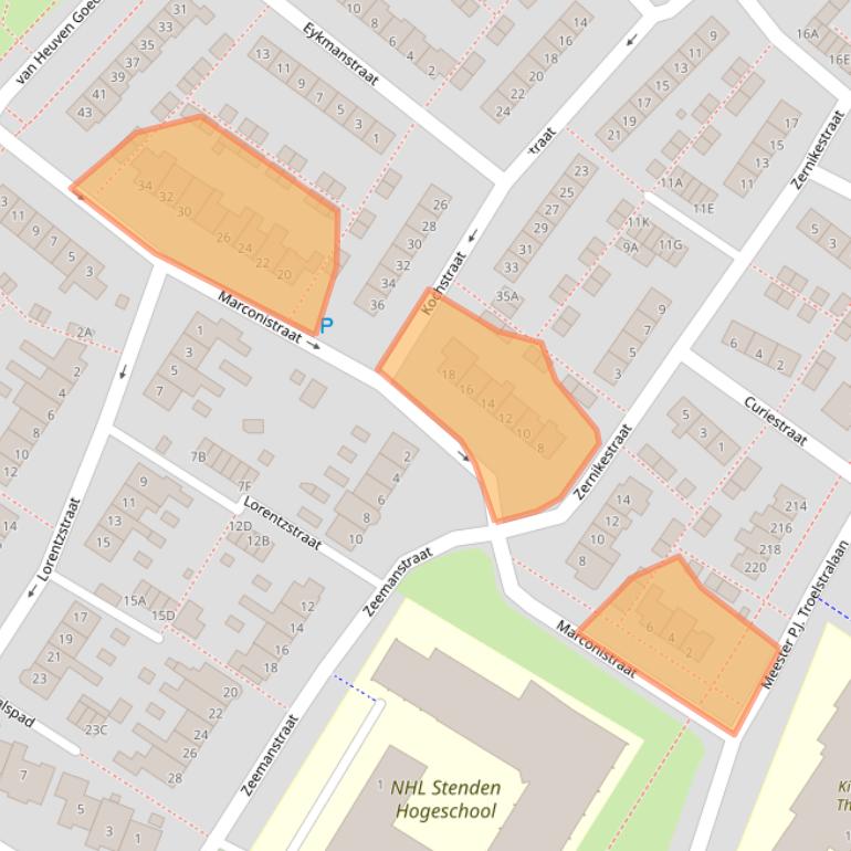 Kaart van postcodegebied 9406BX.