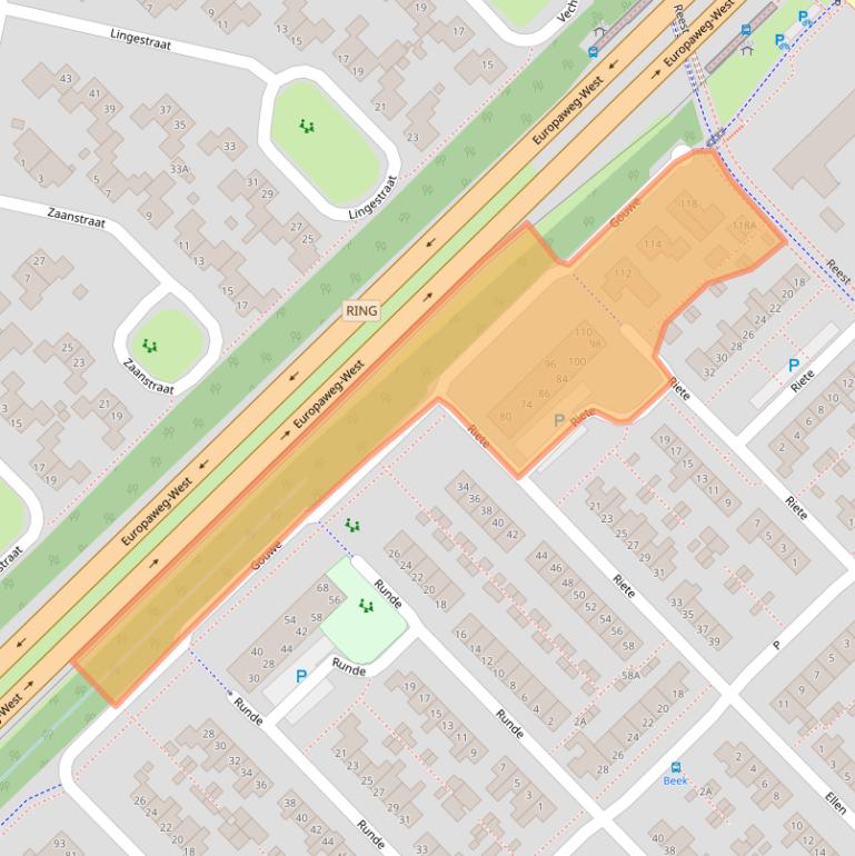 Kaart van postcodegebied 9406GS.