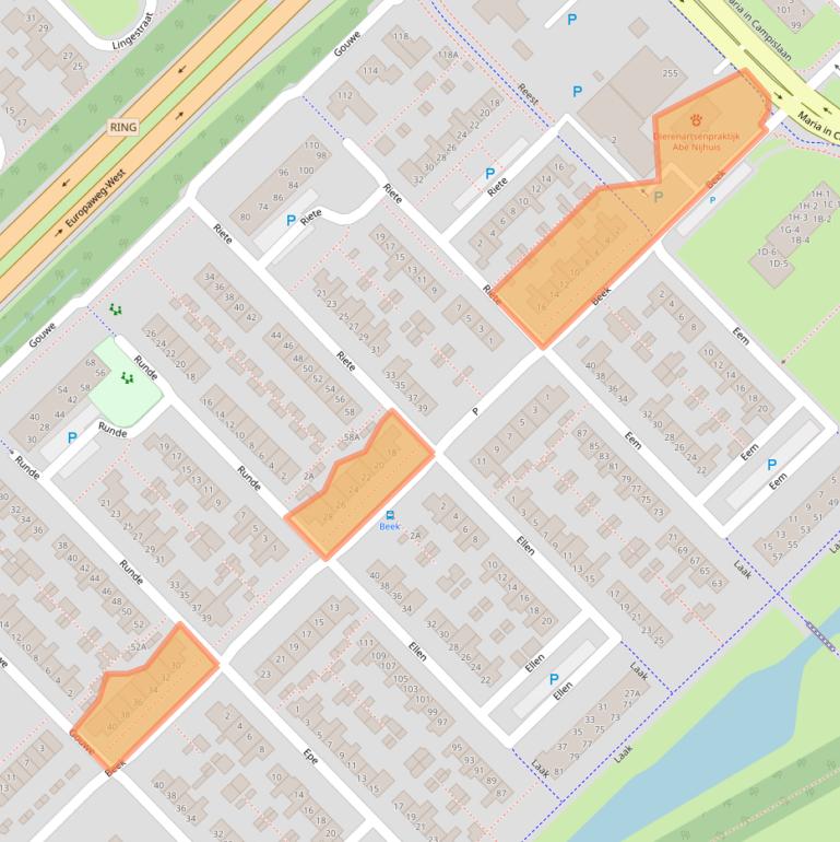 Kaart van postcodegebied 9406GV.