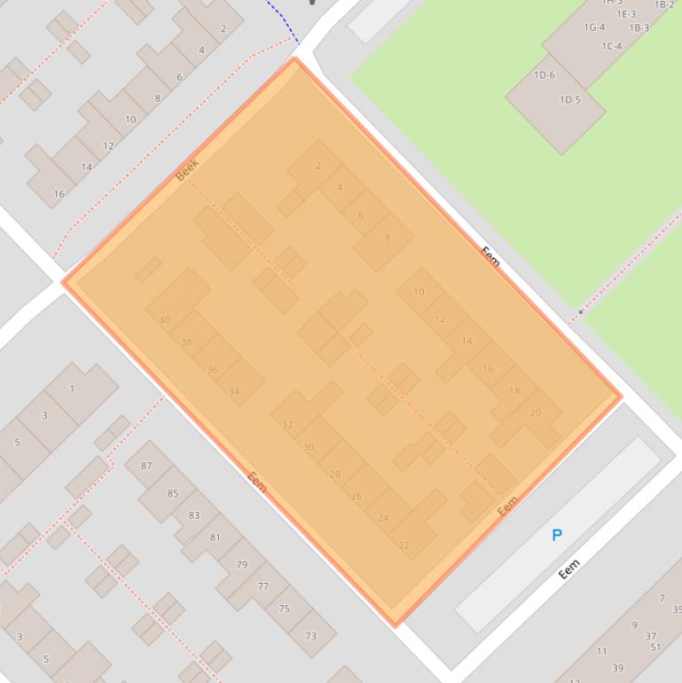 Kaart van postcodegebied 9406HW.