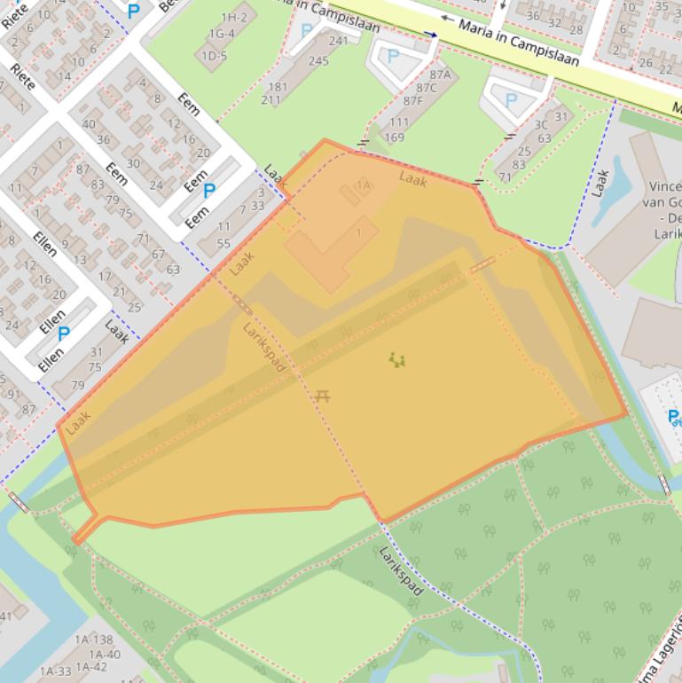 Kaart van postcodegebied 9406HX.