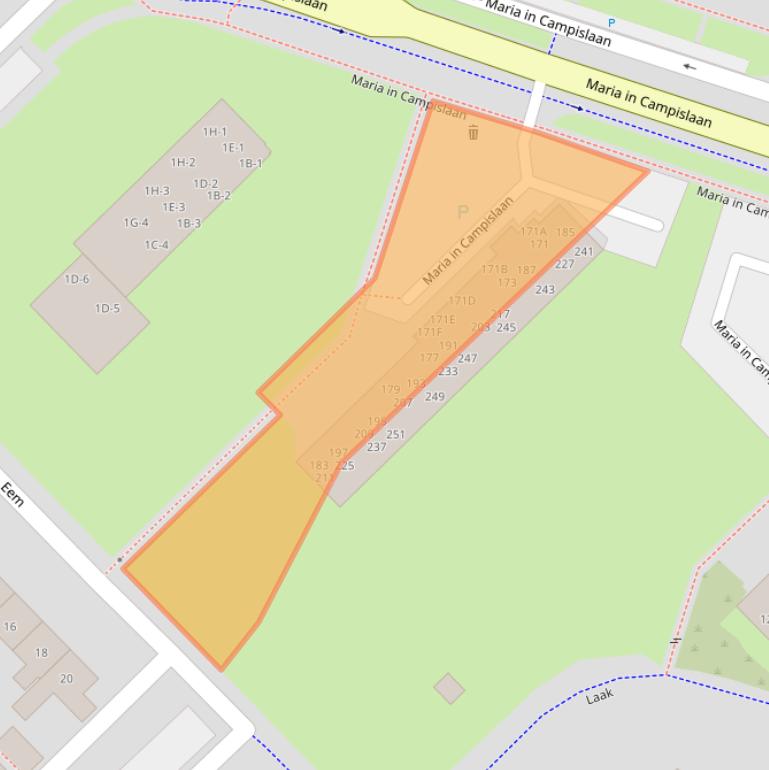 Kaart van postcodegebied 9406JE.