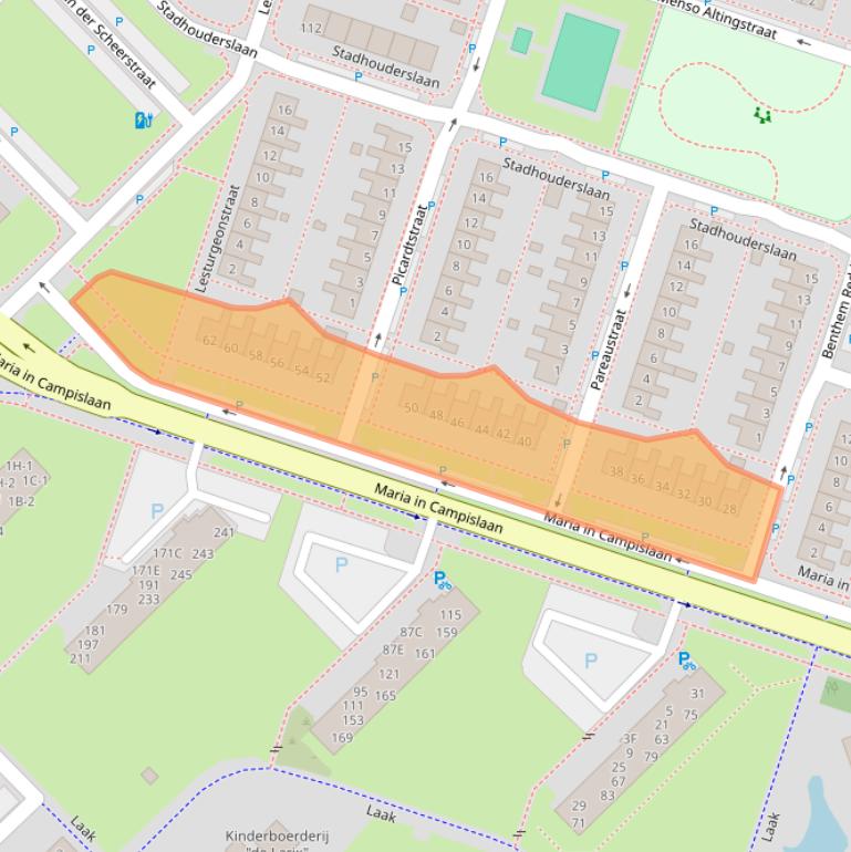 Kaart van postcodegebied 9406JJ.