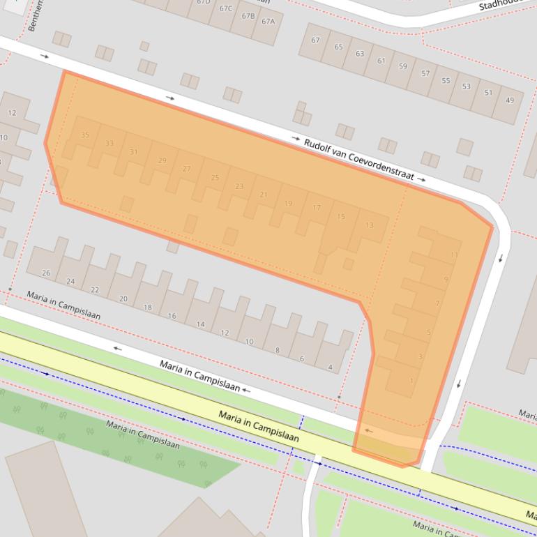 Kaart van postcodegebied 9406KA.