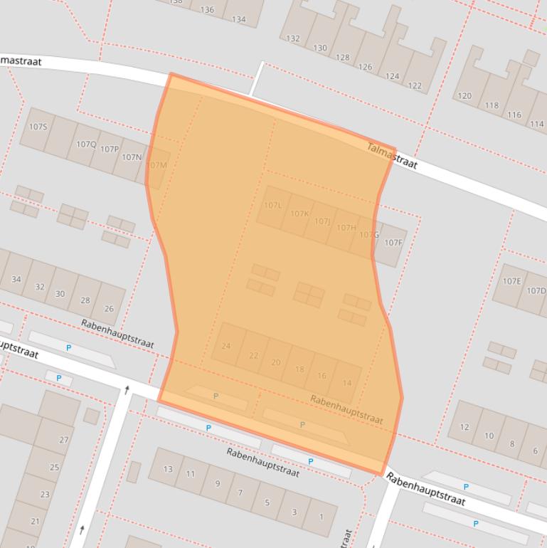 Kaart van postcodegebied 9406KJ.