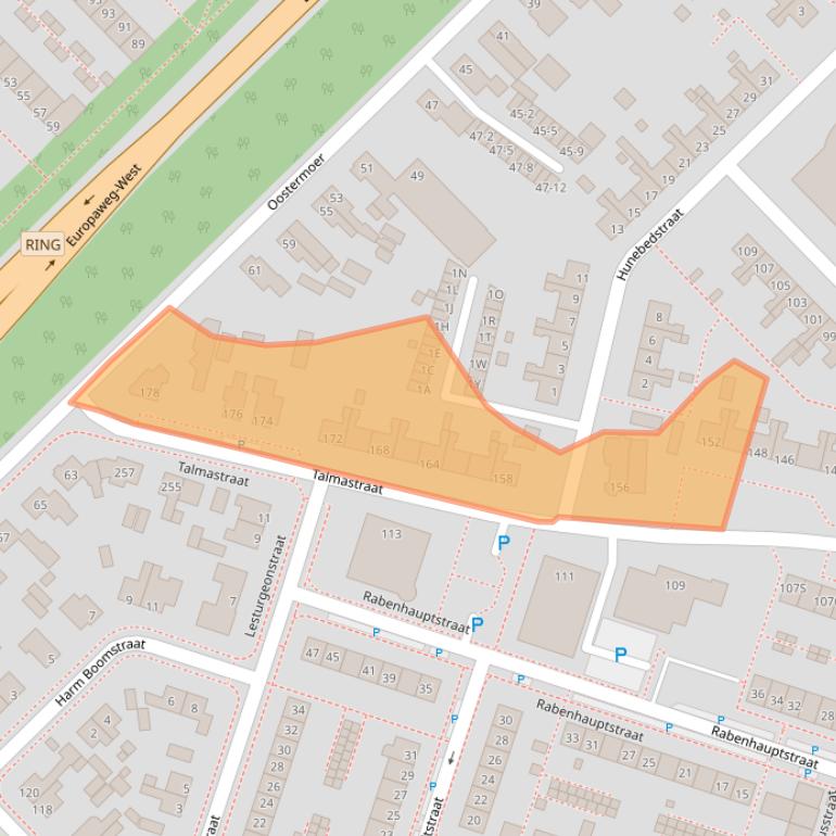 Kaart van postcodegebied 9406KR.