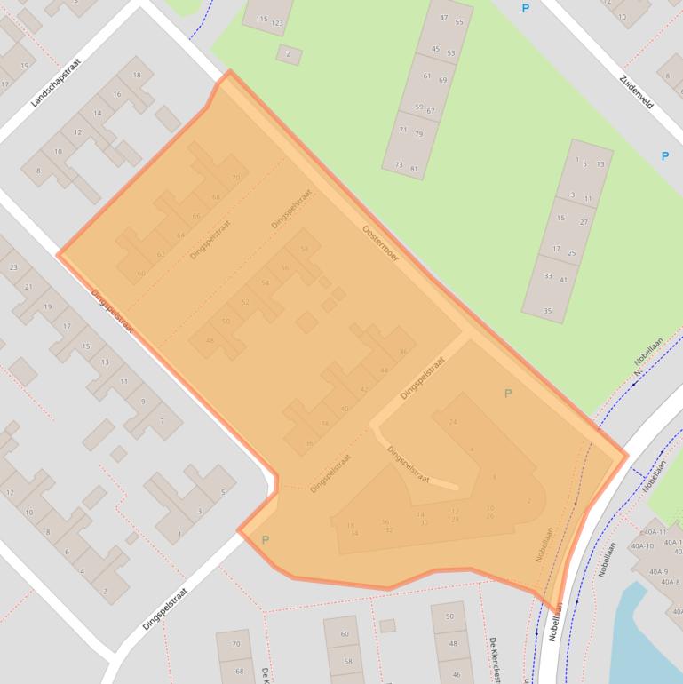 Kaart van postcodegebied 9406LB.