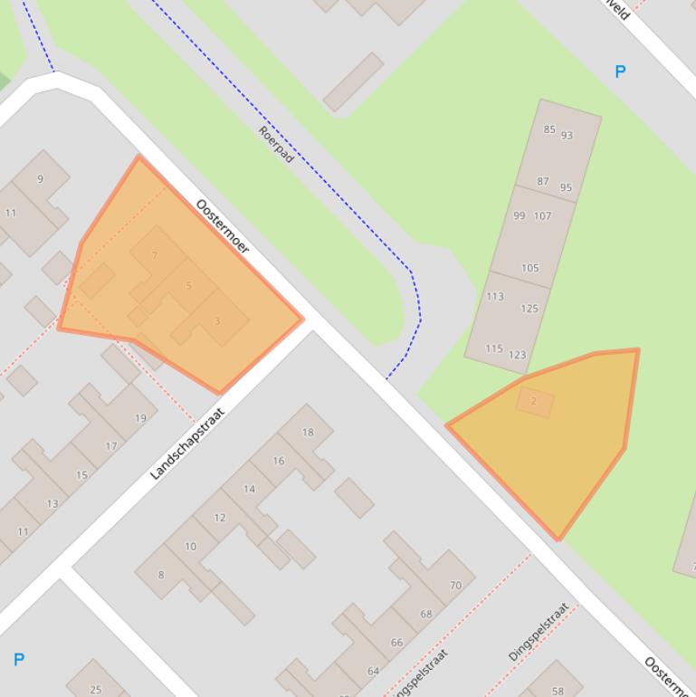 Kaart van postcodegebied 9406LD.