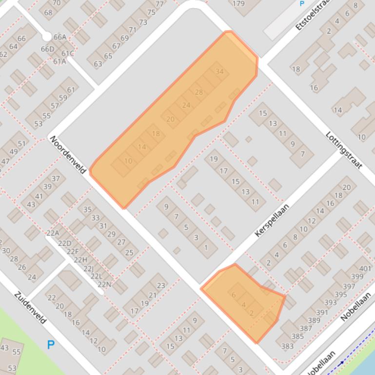 Kaart van postcodegebied 9406LV.