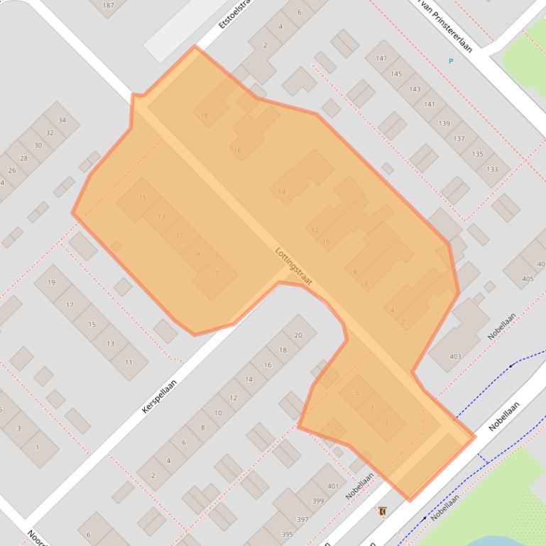 Kaart van postcodegebied 9406LX.