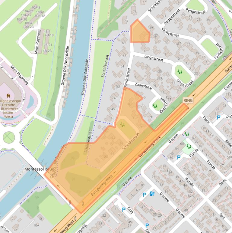 Kaart van postcodegebied 9406PE.