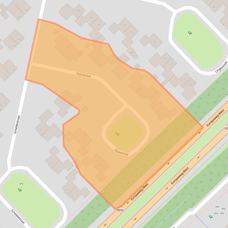 Kaart van postcodegebied 9406PJ.