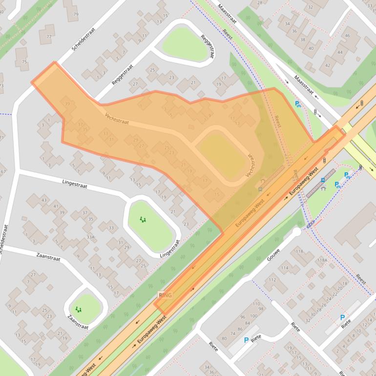 Kaart van postcodegebied 9406PM.