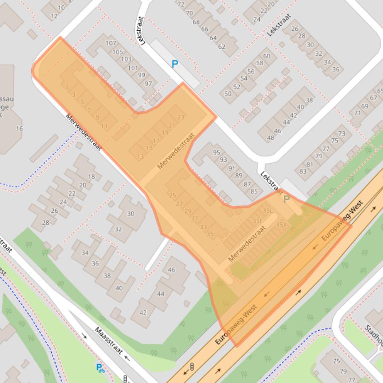 Kaart van postcodegebied 9406RL.