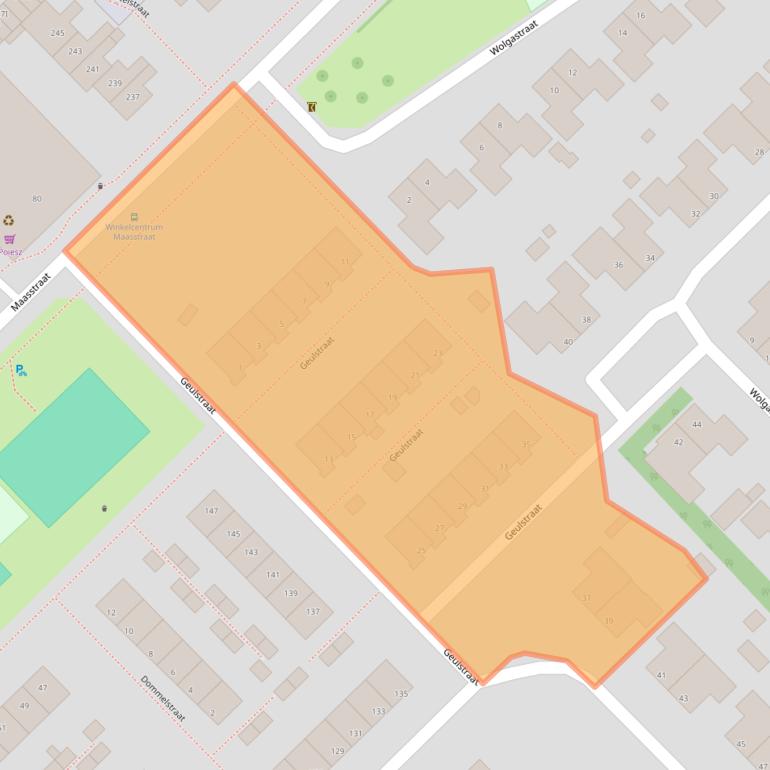 Kaart van postcodegebied 9406RP.